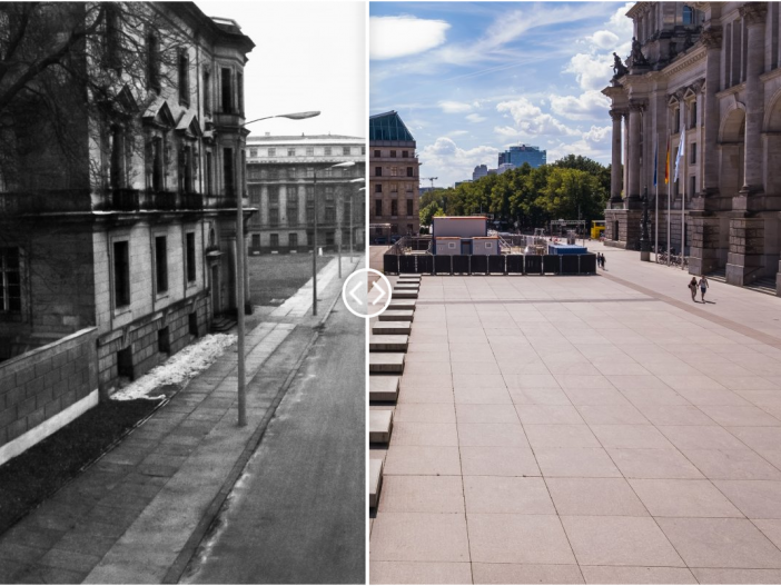 Station 07: Reichstag Am Reichstagsgebäude, Ostseite, Blick vom Süden