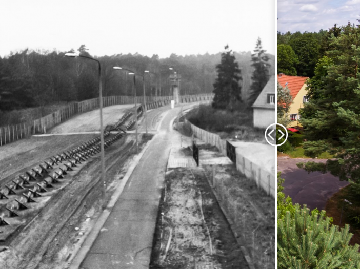 Station 18: Dreilinden Am Teerofendamm in der Kolonie Dreilinden. Blick Richtung Norden