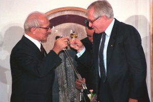 Erich Honecker visiting Bernhard Vogel in Trier, 1987